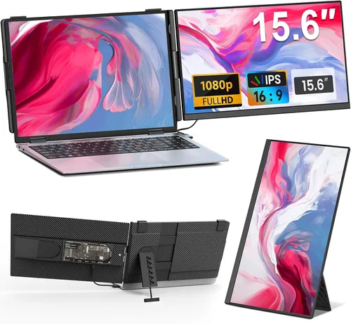 Vista 11 de Cevaton - Extensor de pantalla para laptop de 14.2 pulgadas, monitor portátil ultrafino de 1.87 libras para laptop, monitor de viaje ligero FHD
