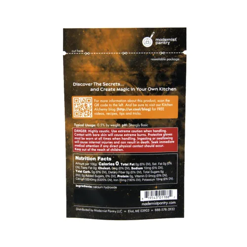 Vista 3 de Hidróxido de calcio puro [lima apagada] Sin OMG Vegano sin gluten - 50g/2oz