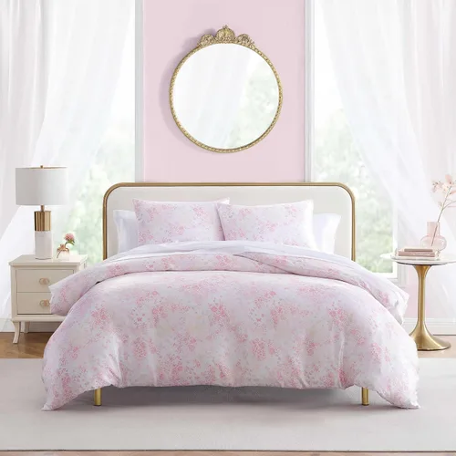 Vista 9 de Betsey Johnson - Juego de funda de edredón tamaño twin, ropa de cama de algodón suave con funda de almohada a juego, artículos esenciales