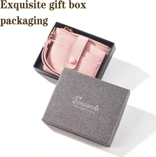 Vista 5 de Llavero Cartera de Muñeca Pequeño Portador de Tarjetas de Crédito Pulsera Llavero Monedero Brazalete Borla con Cuentas Anillos de Llaves para Mujeres