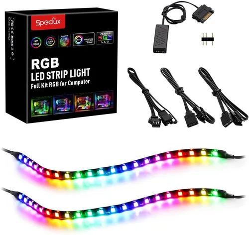 Vista 9 de Tira LED magnética NEON direccionable RGB para PC, tira ARGB de silicona difusa flexible de 4 x 13.7 pulgadas para cabezal LED de 5 V y 3 pines