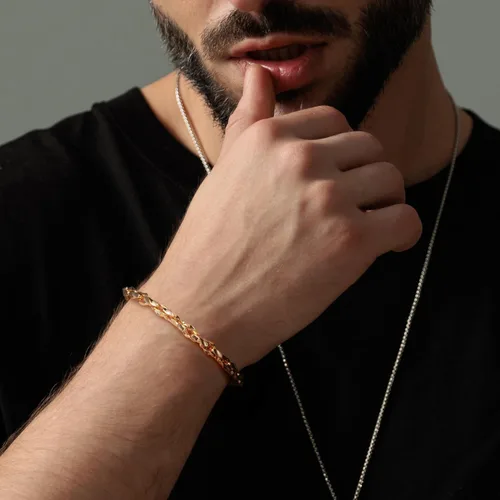 Vista 6 de Gold Bracelets for Women 14K Gold Bracelet Dainty Bracelets for Womens Braided Chain Bracelet for Women Men 6.577.589in
