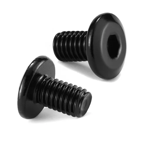 Vista 31 de M5 x 6mm 10Pcs Tornillos de cabeza plana con casquillo hexagonal, 304 Acero inoxidable 18-8, rosca completa, óxido negro de SG TZH