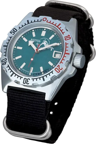 Vista 2 de VOSTOK Amphibian 110059 - Reloj de pulsera automático para hombre, con cuerda automática, para buceo, anfibia