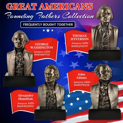 Vista 6 de JFSM INC. President John Adams Historical Bust - Colección Great Americans