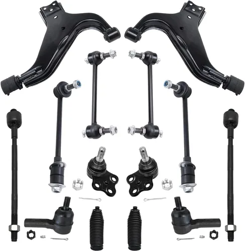 Vista 18 de Detroit Axle - Kit de suspensión frontal de 15 piezas para Jeep Grand Cherokee 99-04 1999 2000 2001 2002 2003 2004, brazos de control superior e