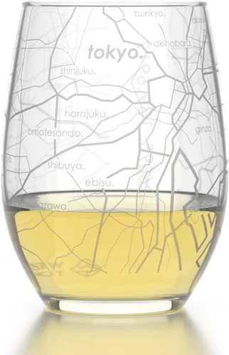 Vista 9 de Well Told Copa de vino grabada con mapa de España de Barcelona sin tallo, copa de vino grabada con mapa de la ciudad, regalo para los amantes