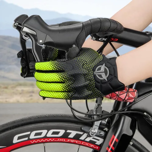Vista 6 de Guantes de ciclismo para hombres y mujeres, guantes de ciclismo con pantalla táctil, guantes de ciclismo para bicicleta de montaña, para fitness