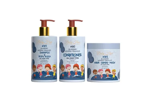Vista 9 de BABY HAIR - Acondicionador de cabello para niños con minerales de arándanos, acondicionador para el cabello sin sulfato, acondicionador