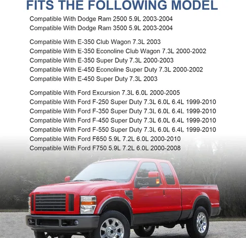 Vista 2 de Bomba de vacío eléctrica compatible con Ford F250 F350 F450 F550 Super Duty F650 F750 Excursion E350 E450 compatible con Dodge Ram 2500 3500