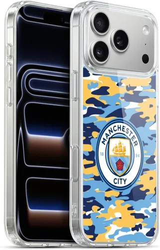 Vista 67 de Head Case Designs Funda de gel con licencia oficial del Manchester City Man City FC Blue Moon Badge Camou [protección de grado militar] compatible