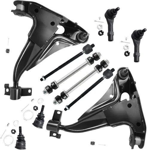 Vista 111 de Detroit Axle - Kit de suspensión delantera de 10 piezas para Jeep 2002-2004