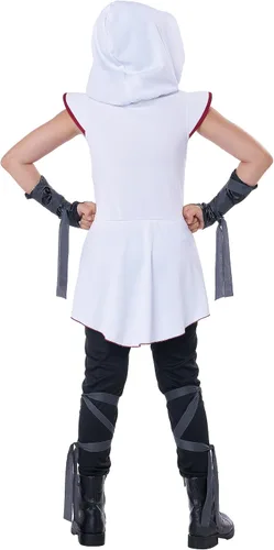 Vista 4 de Disfraz de ninja blanco para niñas, Negro, Blanco