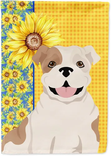 Vista 269 de Caroline's Treasures WDK5313GF Bandera de jardín con diseño de girasoles de verano, color negro y tostado, Airedale Terrier para buzón, bandera