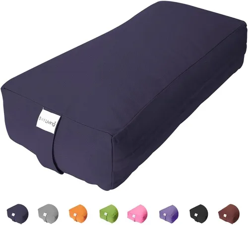 Vista 89 de Sol Living Almohada de yoga rectangular para meditación, accesorios de meditación de algodón, almohada de meditación restaurativa de yoga, almohada