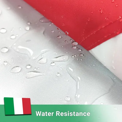 Vista 4 de Bandera italiana de 3 x 5 para exteriores, poliéster resistente, con rayas cosidas, ojales de latón