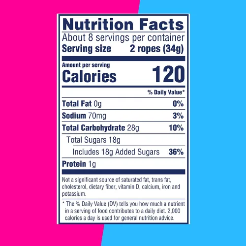 Vista 6 de SweeTARTS Soft & Chewy Ropes Candy, sabor a fresa ácida, bolsa de 9 onzas (paquete de 4)