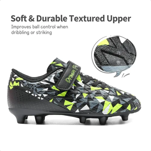Vista 5 de DREAM PAIRS Zapatos de fútbol para niños y niñas, zapatos de fútbol para niños pequeños y grandes