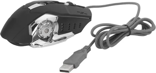 Vista 7 de Lazmin112 Mouse para juegos con cable 6 botones ergonómicos USB de cuatro etapas DPI de retroiluminación de color ajustable mouse de doble uso