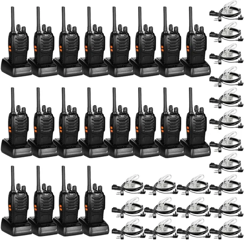 Vista 10 de TID TD-V2 Walkie Talkies para adultos con auricular y 8 baterías, radios de 2 vías, Walkie Talkies de largo alcance con radio bidireccional
