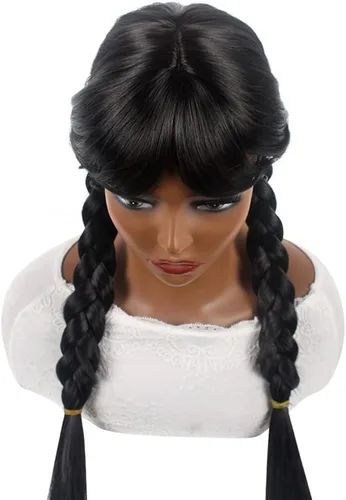 Vista 5 de IDOTTA Girls Black Costumes Dress For Kids Family Halloween Princess Cosplay Party Christmas Party With Wigs Belt