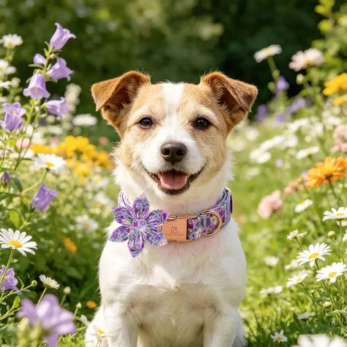 Vista 78 de Collar de perro Lionheart Glory, collar de perro rosa con flor, lindo collar para mascotas con patrón floral ajustable para perros pequeños Rosado