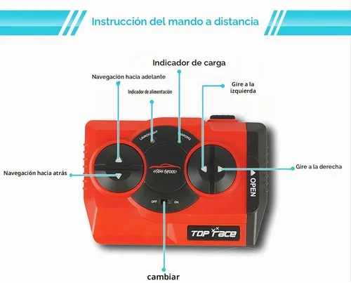 Vista 8 de GoolRC Mini barco submarino RC, juguete de buceo impermeable con control remoto (azul)
