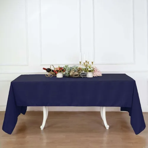 Vista 143 de Efavormart - Mantel rectangular, 60 x 102 pulgadas, resistente a las manchas y a las arrugas, lavable, mantel decorativo oblongo de tela de Amatista