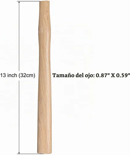 Vista 2 de uxcell Martillo de 13 pulgadas, mango de madera, mango de repuesto para garra de 2 a 4 libras o martillo de clavos rasgado, ojo ovalado