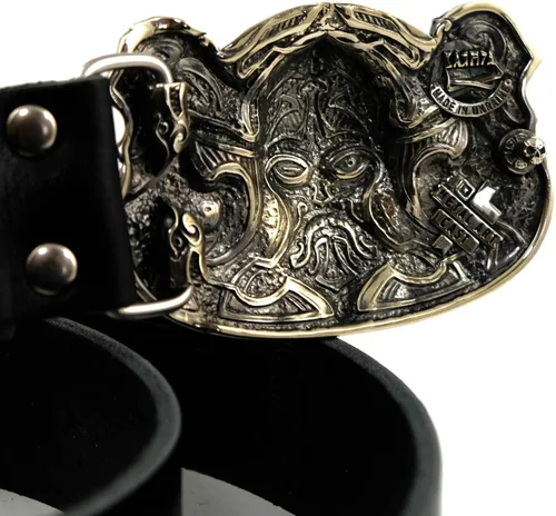 Vista 6 de Hebilla de cinturón Viking, hecho a mano guerrero escandinavo militar sólido hebilla de cinturón de plata alemana