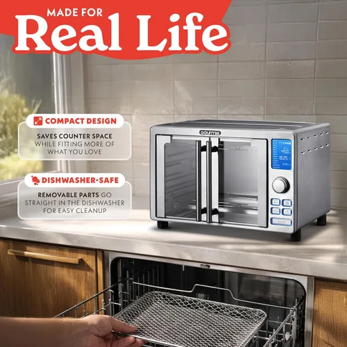 Vista 7 de Gourmia GTF7520 Horno Tostador Freidora de Aire