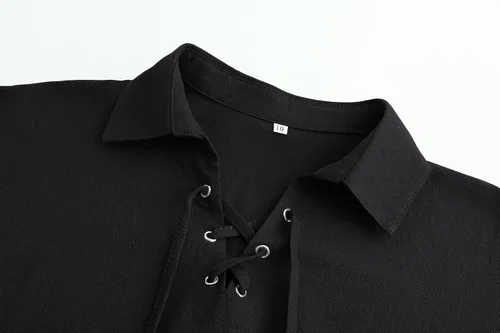 Vista 4 de Camisa de pirata medieval para niños, camisa vikinga renacentista con volantes, para Halloween, jacobita escocés, disfraz de Ghillie