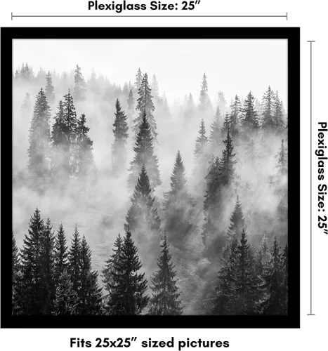 Vista 56 de Americanflat Portarretratos de 12 x 17 pulgadas con plexiglás pulido, marco de fotos color negro, marcos de fotos anchos hechos de madera