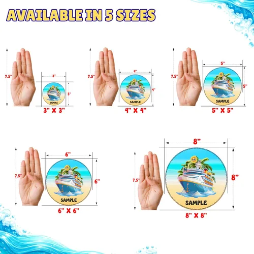 Vista 3 de Imán grande personalizado para puerta de crucero, texto personalizado, nombre, año, viaje, crucero, impermeable, magnético para cabaña
