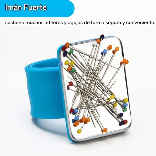 Vista 4 de Coitak 3 pulseras magnéticas con soporte de alfiler, pulsera de costura magnética