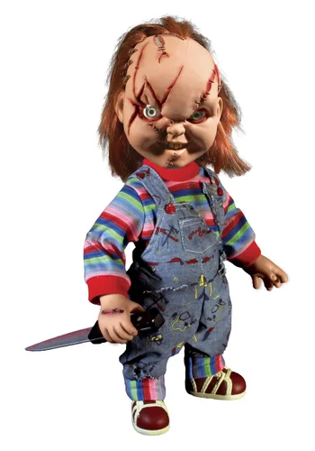Vista 5 de Muñeco Chucky de 15 pulgadas con licencia oficial, articulado y parlante Multicolor
