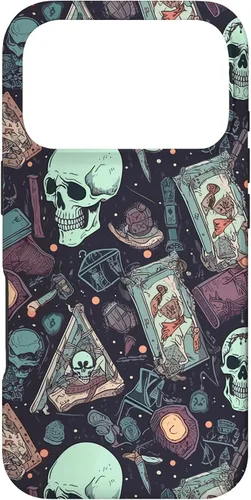 Vista 30 de Eerie Tarot Cards and Crystals Pattern Scary Cute Halloween Case for iPhone 17