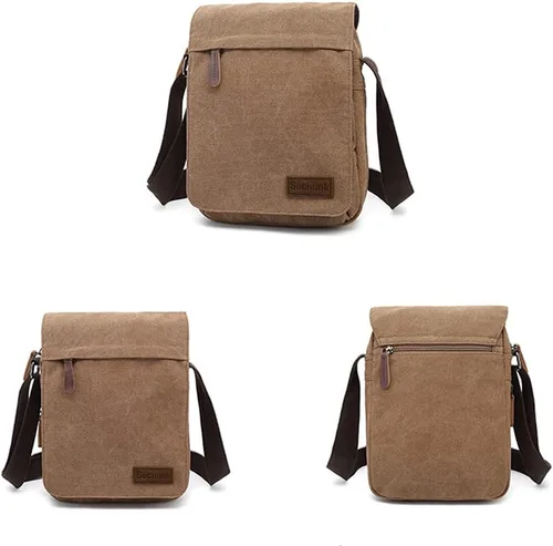 Vista 67 de Sechunk Vintage Canvas Messenger Cross body bag Shoulder bag
