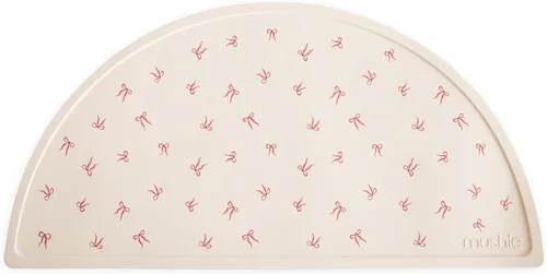 Vista 22 de mushie Mantel individual de silicona para niños, diseño antideslizante sin BPA (margarita negra)