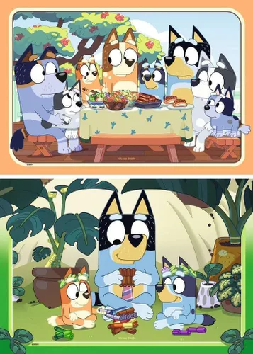Vista 2 de Ravensburger Puzzle Bluey Auf geht's! - Rompecabezas de 2 x 24 piezas a partir de 4 años