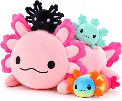 Vista 12 de BENINY - Juego de 4 piezas de peluche de águila calva, 18 pulgadas, mamá águila con 3 bebés