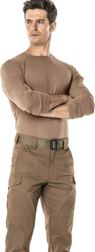Vista 8 de CQR Men's Flex Stretch Tactical Pants, Water Resistant Ripstop Cargo Pants, Lightweight EDC Outdoor Hiking Work Pants