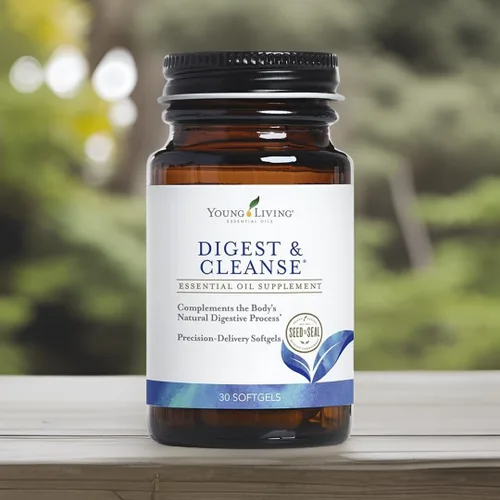 Vista 4 de Young Living Digest & Cleanse - Cápsulas de apoyo digestivo a base de hierbas prémium - Aromaterapia para una digestión óptima - Suplementos