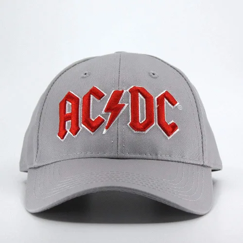 Vista 2 de Gorra de béisbol ajustable con banda de roca dura de color rojo y blanco, Beísbol, talla única