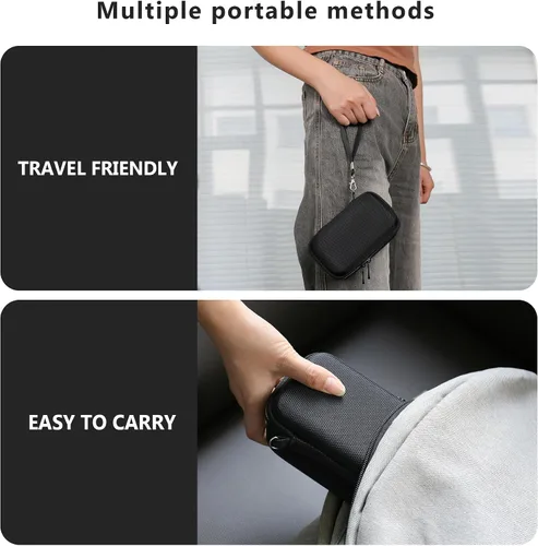 Vista 7 de Funda de transporte compatible con KODAK PIXPRO WPZ2, resistente al agua, a prueba de golpes, a prueba de polvo, WiFi, funda de viaje con bolsillo