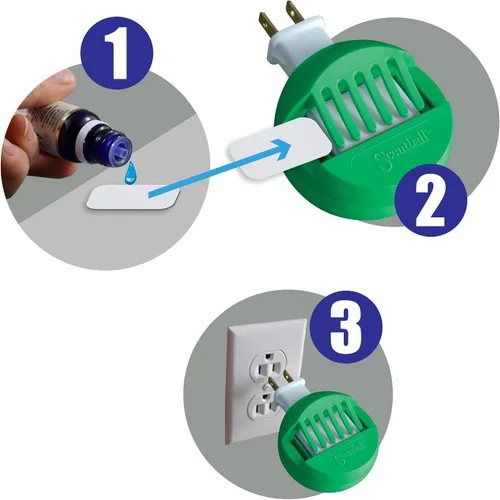 Vista 4 de Scentball Difusor de aromaterapia sin agua e inalámbrico (verde) con 5 almohadillas de recambio, 1 unidad