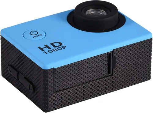 Vista 6 de Cámara de acción deportiva, videocámara subacuática de 30M, videocámara de ángulo de 90 grados con kit de accesorios de montaje (azul)