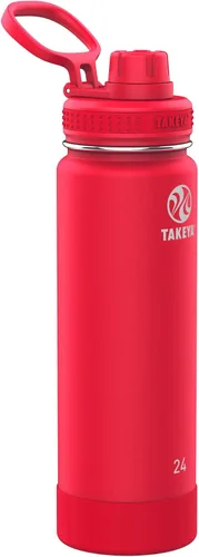 Vista 54 de Takeya Actives Botella de Agua con Tapa de Boquilla, Botella con Doble Aislamiento de Acero Inoxidable, Apta para Lavavajillas y Sin BPA, Botella