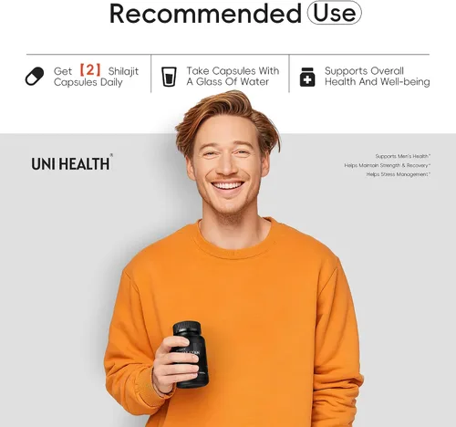 Vista 6 de UniHealth® Shilajit del Himalaya para hombres y mujeres – Tongkat Ali, Ashwagandha, ácido fúlvico, zinc, B6, B12, D3 para hombres – Suplemento puro