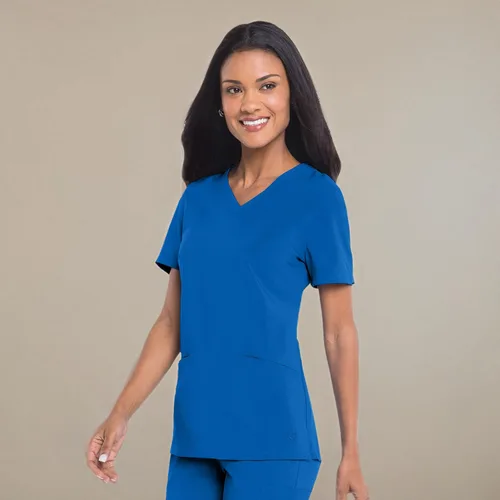 Vista 7 de Urbane Performance 9015 - Camiseta médica de ajuste a medida con 3 bolsillos para mujer